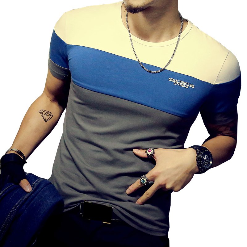 Summer Fashion Men's T Shirt Casual Patchwork Short Sleeve T Shirt Mens Clothing Trend Casual Slim Fit Hip-Hop Top Tees 5XL 5 Summer Fashion Men's T Shirt Casual Patchwork Short Sleeve T Shirt Mens Clothing Trend Casual Slim Fit Hip-Hop Top Tees 5XL 5