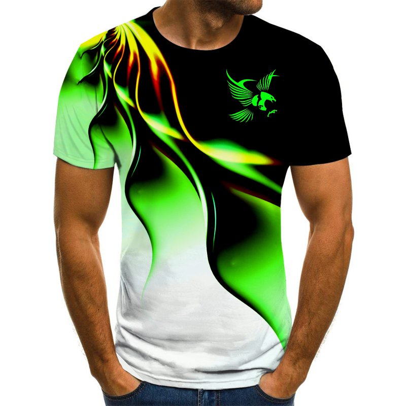Fashion summer t-shirt men's 2021 3D Eagle print men's T-shirt breathable street style stitching print t-shirt men's size 6XL 5 Fashion summer t-shirt men's 2021 3D Eagle print men's T-shirt breathable street style stitching print t-shirt men's size 6XL 5