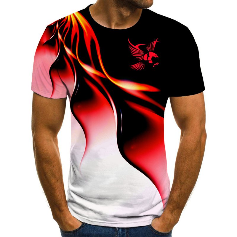 Fashion summer t-shirt men's 2021 3D Eagle print men's T-shirt breathable street style stitching print t-shirt men's size 6XL 3 Fashion summer t-shirt men's 2021 3D Eagle print men's T-shirt breathable street style stitching print t-shirt men's size 6XL 3